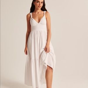 Abercrombie white maxi dress with adjustable straps